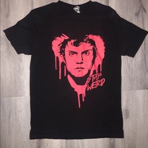 Evan Peters “Stay Weird” Black t-shirt